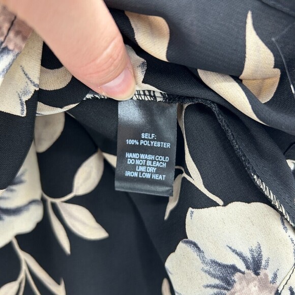LULUS Light Of Dawn Black Cream Floral Print Off-the-Shoulder Summer Top Size XS - Picture 9 of 9
